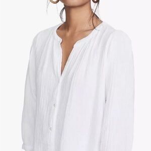 XiRENA White Long Sleeve Buttoned Blouse